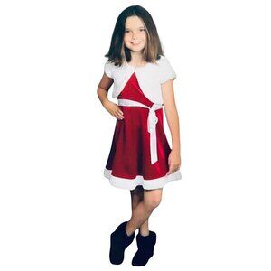 Lits Girls Christmas Dress - Size S (7-8) (no belt included)